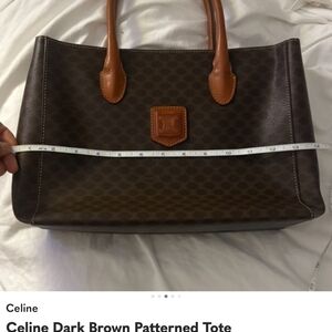 Celine Dark Brown Patterned Tote